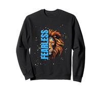 Fearless Lion Graphic - Bold Christian Faith Inspiration Sweatshirt