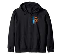 Fearless Lion Graphic - Bold Christian Faith Inspiration Zip Hoodie