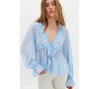 Fearless Long Sleeve Top at Free People in Ice Water, Size: Medium - female