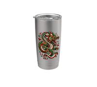 Fearless Mexican Dragon Mexico Pride Fantasy Art Design Stainless Steel Insulated Tumbler