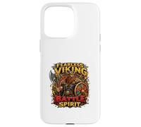 Fearless Norse Warrior Battle Spirit Illustration Case for iPhone 15 Pro Max