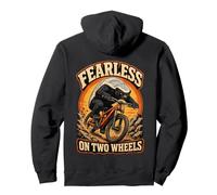Fearless On Two Wheels Funny Honey Badger Mountain Bike MTB Pullover Hoodie