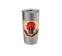 Fearless Samurai Mouse Japanese Warrior Ink Art Stainless Steel Insulated Tumbler