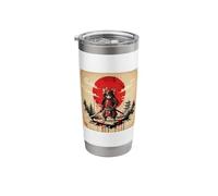Fearless Samurai Mouse Japanese Warrior Ink Art Stainless Steel Insulated Tumbler