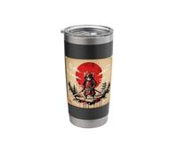 Fearless Samurai Mouse Japanese Warrior Ink Art Stainless Steel Insulated Tumbler