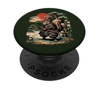 Fearless Samurai Squirrel Japanese Warrior Katana Bushido PopSockets Adhesive PopGrip