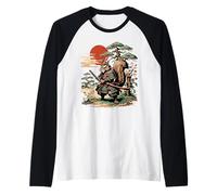 Fearless Samurai Squirrel Japanese Warrior Katana Bushido Raglan Baseball Tee