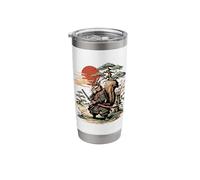 Fearless Samurai Squirrel Japanese Warrior Katana Bushido Stainless Steel Insulated Tumbler