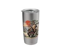 Fearless Samurai Squirrel Japanese Warrior Katana Bushido Stainless Steel Insulated Tumbler