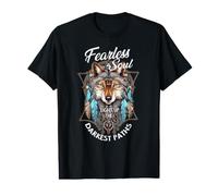 Fearless Soul Light Up the Darkest Past Wolf Dreamcatcher Value Graphic T-Shirt