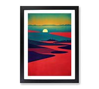 Fearless Sunset View Framed Print | A4 Black Framed Wall Art | Ready to Hang | Modern Landscape Picture | Living Room Bedroom Lounge Office