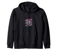 Fearless To The Finish Running Motivation Design Zip Hoodie
