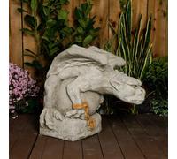 Fearsome Chained Gargoyle Guardian On Ball Statue