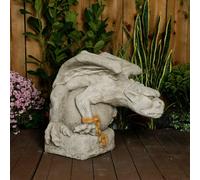 Fearsome Chained Gargoyle Guardian on Ball Statue