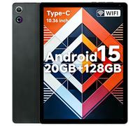 FEARWIKY Tablet, 10.36 inch Android 14 Tablet with 16GB RAM, 128GB ROM, 1TB TF Card Expandable Octa-Core, Widevine L1, HD 1280x800 Touch Screen, Face ID