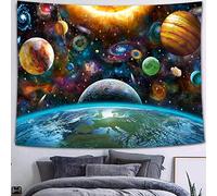 FEASRT Galaxy Universe Planets Tapestry Space Planet Wall Hanging 93x71 inches for Bedroom Living Room Dorm GTZYAY515