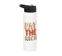 Feast on Fortune: Eat The Rich Stainless Steel Insulated Water Bottle