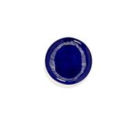 Feast Plate L White/ Dark Blue Stripes