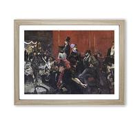 Feast Scene By Giovanni Boldini Classic Painting Framed Print | A2 Oak Framed Wall Art | Ready to Hang | Classic Historical Picture | Living Room Bedroom Lounge Office