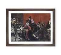 Feast Scene By Giovanni Boldini Classic Painting Framed Print | A2 Walnut Framed Wall Art | Ready to Hang | Classic Historical Picture | Living Room Bedroom Lounge Office