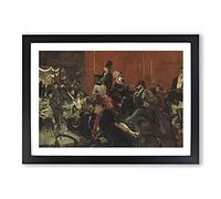 Feast Scene by Giovanni Boldini Framed Print | A2 Black Framed Wall Art | Ready to Hang | Modern Nature Picture | Living Room Bedroom Lounge Office