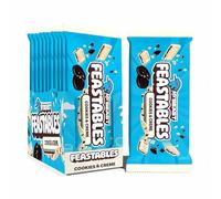 Feastables MrBeast Cookies & Creme - White Chocolate with Biscuit Pieces - Box of 10 - Ideal as a Gift (10x60g)