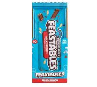 Feastables MrBeast Milk Crunch Chocolate Bars with puffed Rice - Pack of 10 (60g Each) - Smooth Milk Chocolate, Perfect for Gifting or Birthday Celebrations