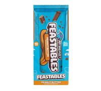 Feastables MrBeast Peanut Butter Chocolate Bar, 60g Each, Pack of 10 - Smooth Chocolate with Creamy Peanut Butter Filling, Perfect for Gifting or Celebrations
