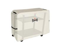 Feasto Outdoor Dining Cart Cover, 3-Shelf Adjustable Layer's Food Prep Kitchen Cart, Heavy Duty Waterproof, Beige (L34.3”xW16.5”x H31”)