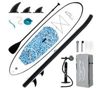 FEATH-R-LITE 10' Inflatable Ultra-Light Stand Up Paddle Board for All Skill Levels Included with SUP, Adj Paddle, Pump, Backpack, Leash