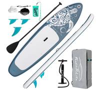 FEATH-R-LITE Inflatable Stand Up Paddle Board Ultra-Light Paddleboard with Accessories Including Adjustable Paddle, Backpack, Pump, Leash, Fins