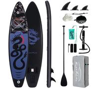 FEATH-R-LITE Inflatable Ultra-Light Stand Up Paddle Board for All Skill Levels Included with SUP, Adj Paddle, Pump, Backpack, Leash