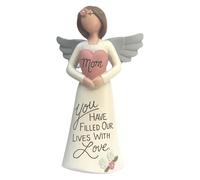 Blossom Bucket Graceful Sentiments Angel - Mom, 5-inch Height, White, Resin, Figurine, Home Decor