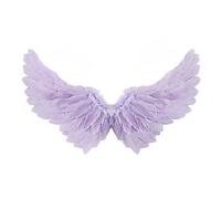 Feather Angel Wings for Adult, Large Costume Wings Feather Fairy Angel Wings Cosplay Accessory for Women and Girls (Purple, 65 * 35cm)