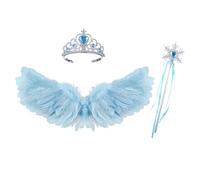 Feather Angel Wings for Adult, Large Costume Wings Feather Fairy Angel Wings Cosplay Accessory for Women and Girls (Blue 3Pcs, 3Pcs)