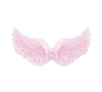 Feather Angel Wings for Adult, Large Costume Wings Feather Fairy Angel Wings Cosplay Accessory for Women and Girls (Pink, 65 * 35cm)