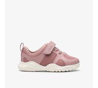 Clarks Feather Ath T Pink Kids toddler girls trainers 8081-86F in a Plain Textile in Size 6.5