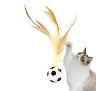 Feather Ball Bounce Cat Toy,Bounce Ball Cat Toy - Dog Biting Game For Relieving Boredom Pet Hunting Accessories