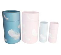 Feather Blue Scatter Tubes for Adult Ashes - Biodegradable Cardboard Cremation Urns (Blue, Extra Small)
