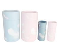 Feather Blue Scatter Tubes for Adult Ashes - Biodegradable Cardboard Cremation Urns (Blue, Keepsake)