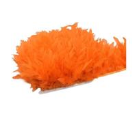 Feather Boa Colored Fluffy Turkey Feathers Trim Tassel Fringe Ribbon Marabou Feather Tape Boa Sewing Costume Clothing Accessories Decoration(8.Orange,5 Meters)