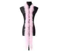 Feather Boa Feather Boa with Llurex Black/Gold lurex Turkey Plume Scarf Shawl for Wedding Accessory Dress Clothing DIY Crafts(Silver lurex Pink,13g)
