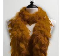 Feather Boa Feather Scarf, Approx. 180 cm Length, Made from Real Dyed Feathers - Perfect Costume Accessory, Charleston, 20s, Flapper, Carnival, Theme Party, Crafts, Decoration (Gold)