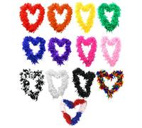 Feather Boa for Fancy Dress and Crafts - 65g and 180 cm Long - Hen Night Costume Burlesque 1920s Flapper Accessory Fancy Dress in 13 Colours (Black/White - Pack of 1)