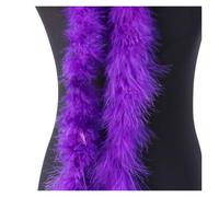 Feather Boa Multicolor Feather Boa 11g Turkey Scarf Craft for Wedding Dress Decor DIY Plumes Costume Party Accessories(Purple)