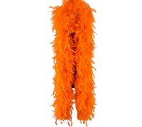 Feather Boa Orange Fluffy Feather Scarf Fancy Dress 6.6ft Natural Turkey Feather Boas DIY Craft Costume Accessories for Christmas, Dancing, Wedding, Cosplay Party