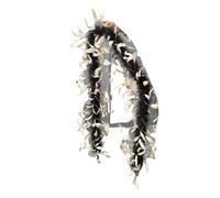 Feather Boa Turkey Marabou Feather Boa Rooster on The Top for Cosplay Clothing(Black white)