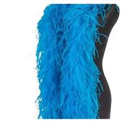 Feather Boa White Black Ostrich Feathers Boa Fluffy Plumes for Wedding Clothes Shawl BAG Decoration Sewing Crafts(Lake Blue)