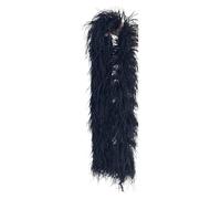 Feather Boa White Black Ostrich Feathers Boa Fluffy Plumes for Wedding Clothes Shawl BAG Decoration Sewing Crafts(Black)