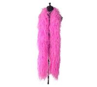 Feather Boa White Black Ostrich Feathers Boa Fluffy Plumes for Wedding Clothes Shawl BAG Decoration Sewing Crafts(DARK PINK)